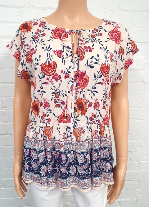 Jessica Graaf Floral bohemian Style Top